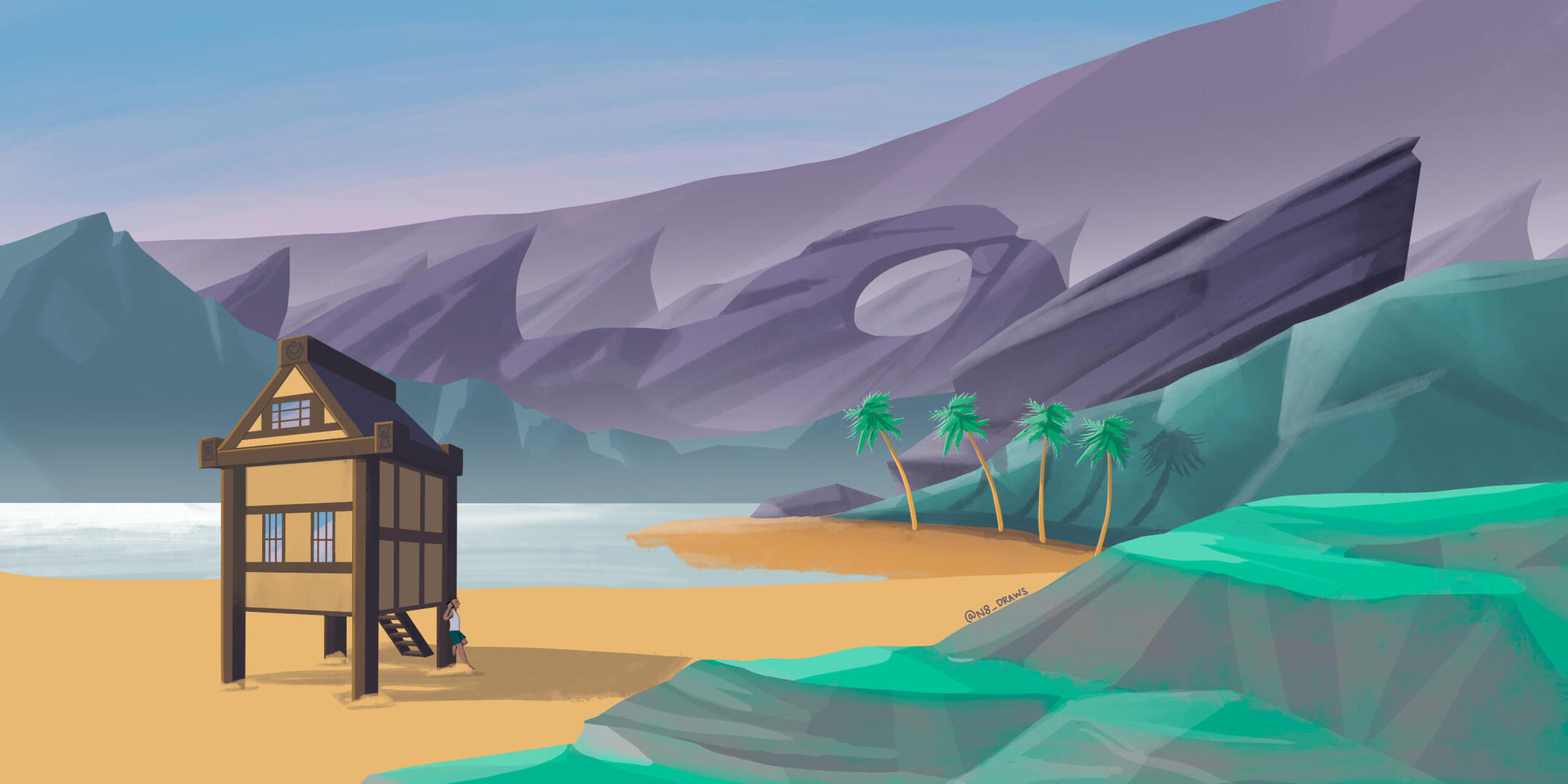 freelance illustration background painting by nate raia n8raia