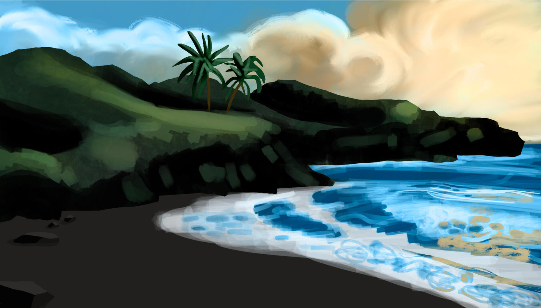 freelance illustration background painting by nate raia n8raia