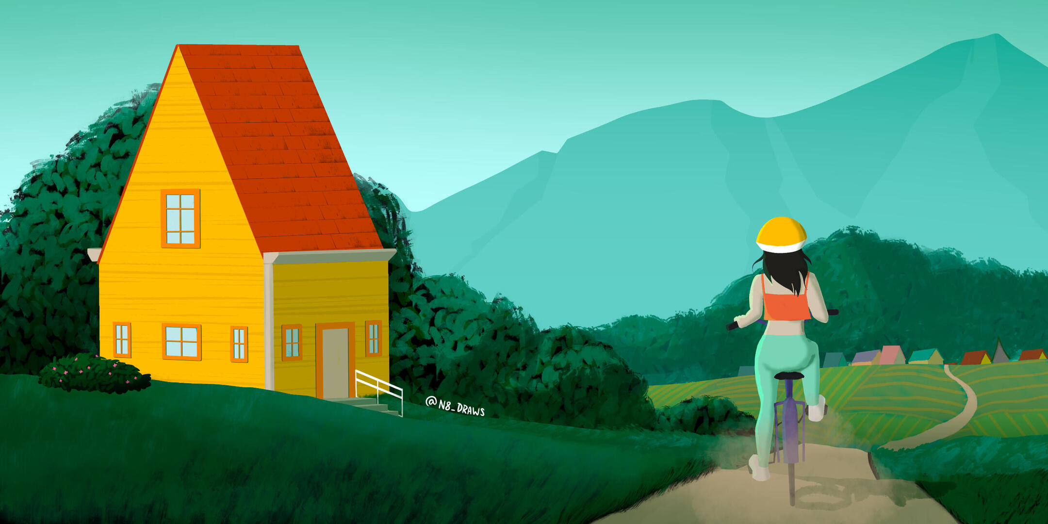 freelance illustration background painting by nate raia n8raia